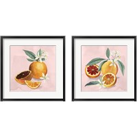 Framed 'Orange Blossom  2 Piece Framed Art Print Set' border=