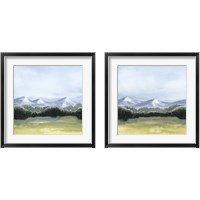 Framed 'Blue Mountain Break 2 Piece Framed Art Print Set' border=