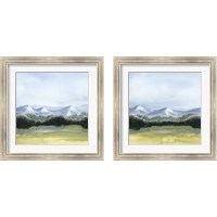 Framed 'Blue Mountain Break 2 Piece Framed Art Print Set' border=