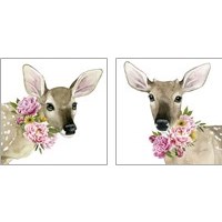 Framed Deer Spring 2 Piece Art Print Set
