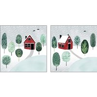 Framed 'Christmastown  2 Piece Art Print Set' border=