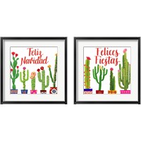 Framed 'Navidad Tropical 2 Piece Framed Art Print Set' border=