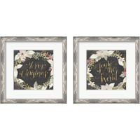 Framed 'Gilded Christmas 2 Piece Framed Art Print Set' border=