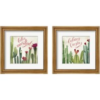 Framed Christmas Cactus 2 Piece Framed Art Print Set