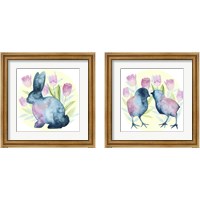 Framed 'Tulip Easter 2 Piece Framed Art Print Set' border=