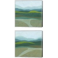 Framed 'Blue Mountains 2 Piece Canvas Print Set' border=