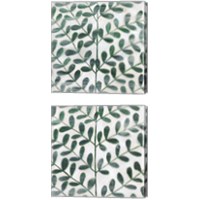 Framed Emerald Palm 2 Piece Canvas Print Set