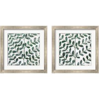 Framed 'Emerald Palm 2 Piece Framed Art Print Set' border=