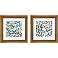 Framed 'Emerald Palm 2 Piece Framed Art Print Set' border=