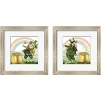 Framed Leprechaun's Rainbow 2 Piece Framed Art Print Set