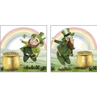 Framed Leprechaun's Rainbow 2 Piece Art Print Set