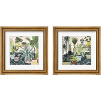 Framed 'Modern Jungle 2 Piece Framed Art Print Set' border=