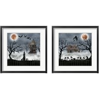 Framed 'Harvest Moon 2 Piece Framed Art Print Set' border=