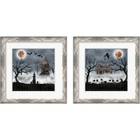 Framed 'Harvest Moon 2 Piece Framed Art Print Set' border=