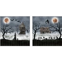 Framed 'Harvest Moon 2 Piece Art Print Set' border=