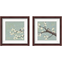 Framed Chickadee & Dogwood 2 Piece Framed Art Print Set