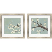 Framed Chickadee & Dogwood 2 Piece Framed Art Print Set