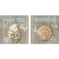 Framed 'High Tide Shoreline 2 Piece Art Print Set' border=