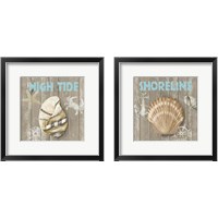 Framed 'High Tide Shoreline 2 Piece Framed Art Print Set' border=