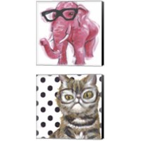 Framed Dapper Animal 2 Piece Canvas Print Set