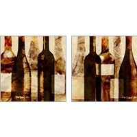 Framed 'Smokey Wine 2 Piece Art Print Set' border=