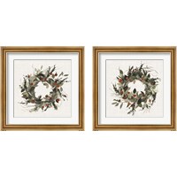 Framed Farmhouse Wreath  2 Piece Framed Art Print Set