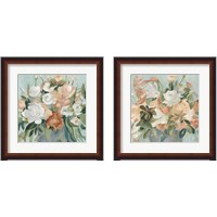 Framed 'Soft Pastel Bouquet 2 Piece Framed Art Print Set' border=