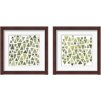 Framed 'Celadon Geometry 2 Piece Framed Art Print Set' border=