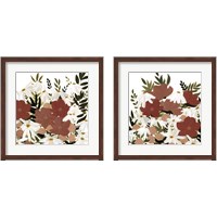 Framed Terracotta Wildflowers 2 Piece Framed Art Print Set