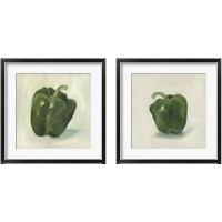 Framed 'Pepper Study 2 Piece Framed Art Print Set' border=