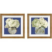 Framed 'White Hydrangeas 2 Piece Framed Art Print Set' border=