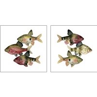 Framed 'Rainbow Fish 2 Piece Art Print Set' border=