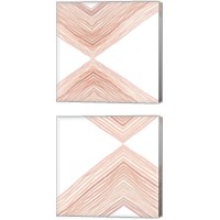 Framed 'Pink Apogee  2 Piece Canvas Print Set' border=