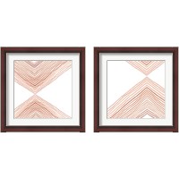 Framed 'Pink Apogee  2 Piece Framed Art Print Set' border=