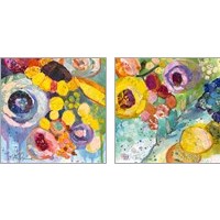 Framed 'Bold Blooms 2 Piece Art Print Set' border=