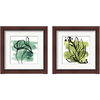 Framed Tropical Sumi-e 2 Piece Framed Art Print Set