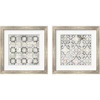 Framed 'Marble Tile Design 2 Piece Framed Art Print Set' border=