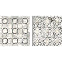 Framed 'Marble Tile Design 2 Piece Art Print Set' border=