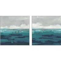 Framed 'Sea Foam Vista 2 Piece Art Print Set' border=