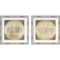 Framed 'Beverage O'Clock 2 Piece Framed Art Print Set' border=