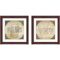 Framed 'Beverage O'Clock 2 Piece Framed Art Print Set' border=