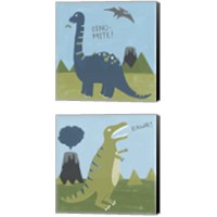 Framed 'Dino-mite 2 Piece Canvas Print Set' border=
