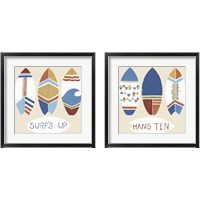 Framed 'Surf's Up 2 Piece Framed Art Print Set' border=