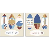 Framed Surf's Up 2 Piece Art Print Set