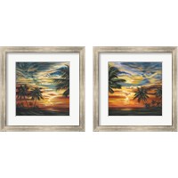 Framed Stunning Tropical Sunset 2 Piece Framed Art Print Set