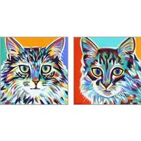 Framed Dramatic Cats 2 Piece Art Print Set