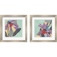 Framed 'Corner Flower 2 Piece Framed Art Print Set' border=