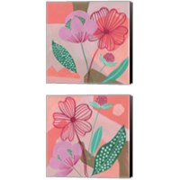 Framed 'Dancing Bouquet 2 Piece Canvas Print Set' border=