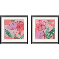 Framed 'Dancing Bouquet 2 Piece Framed Art Print Set' border=