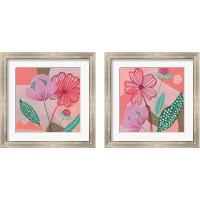 Framed 'Dancing Bouquet 2 Piece Framed Art Print Set' border=